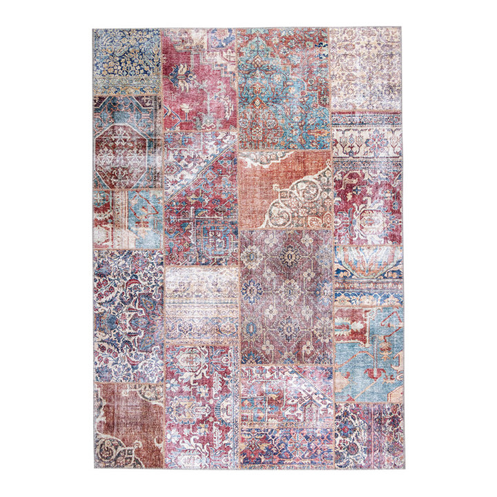 Patchwork vloerkleed - Azara Rood