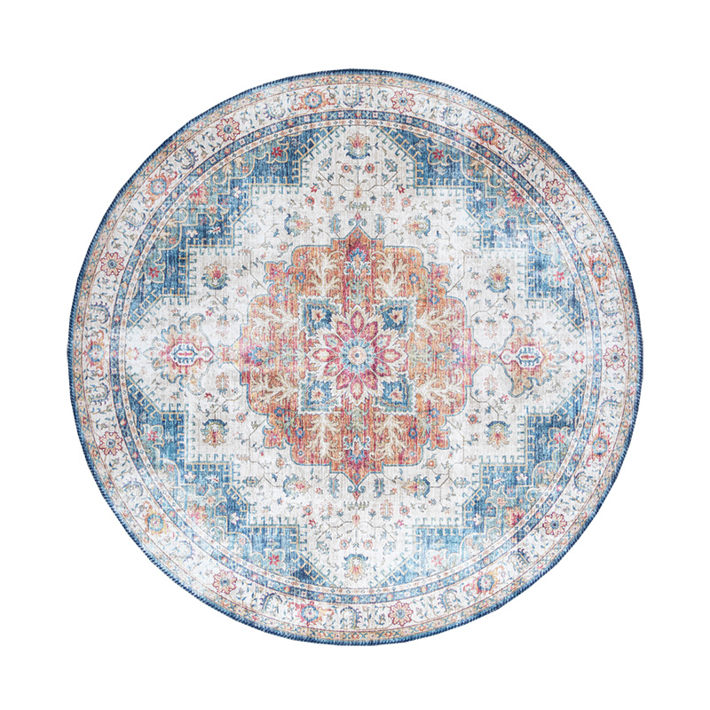 Rond Vintage vloerkleed - Azara Lichtblauw - sfeer