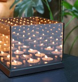 Lifa Living Never-ending Light Cube Waxinelichthouder - Zwart