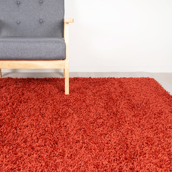 Hoogpolig vloerkleed - Solid Rood