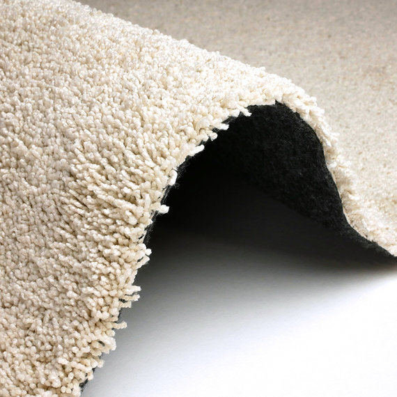FLOOR Effen vloerkleed - Robbie Creme/Wit