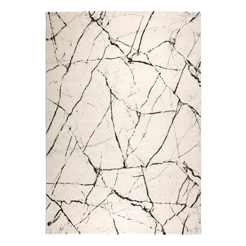 Modern vloerkleed - Flash Lines Creme/Zwart - sfeer