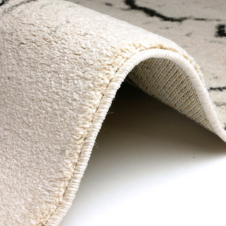 Modern vloerkleed - Flash Lines Creme/Zwart