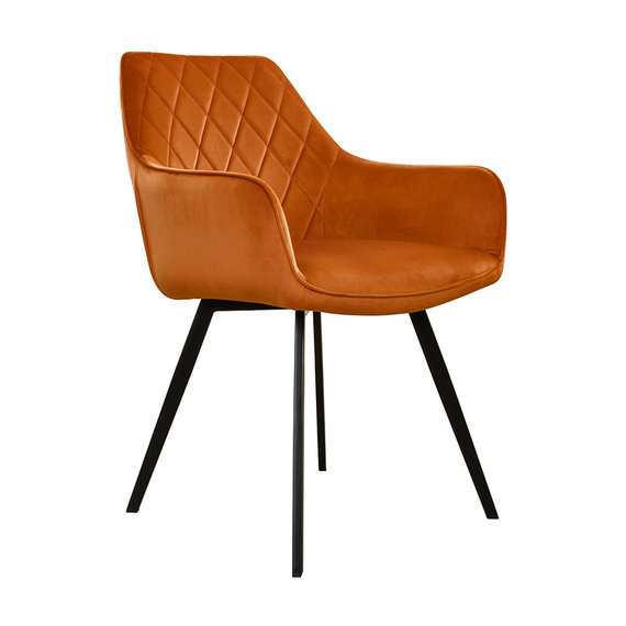 Kick Collection Velvet eetkamerstoel - Karl oranje