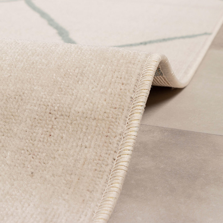 Scandinavisch buitenkleed - Odin Lines Creme/Groen