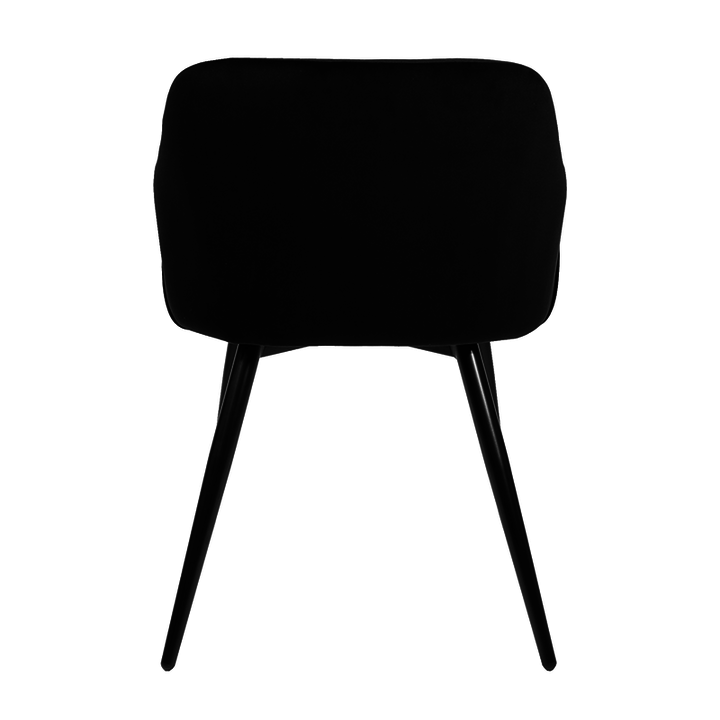 Velvet eetkamerstoel - Matz Zwart