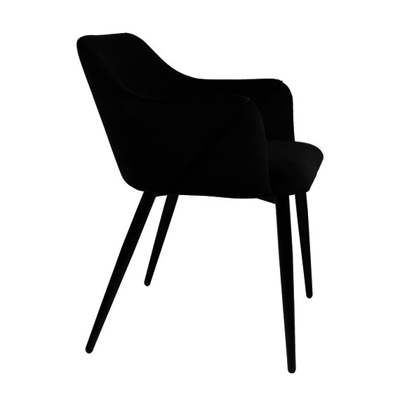 Kick Collection Velvet eetkamerstoel - Matz Zwart