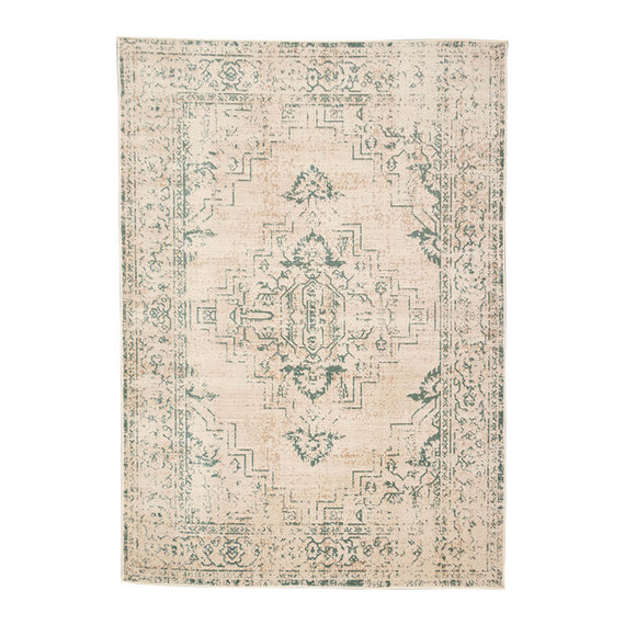 FRAAI Buiten vloerkleed – Spring Ethnic Creme Groen