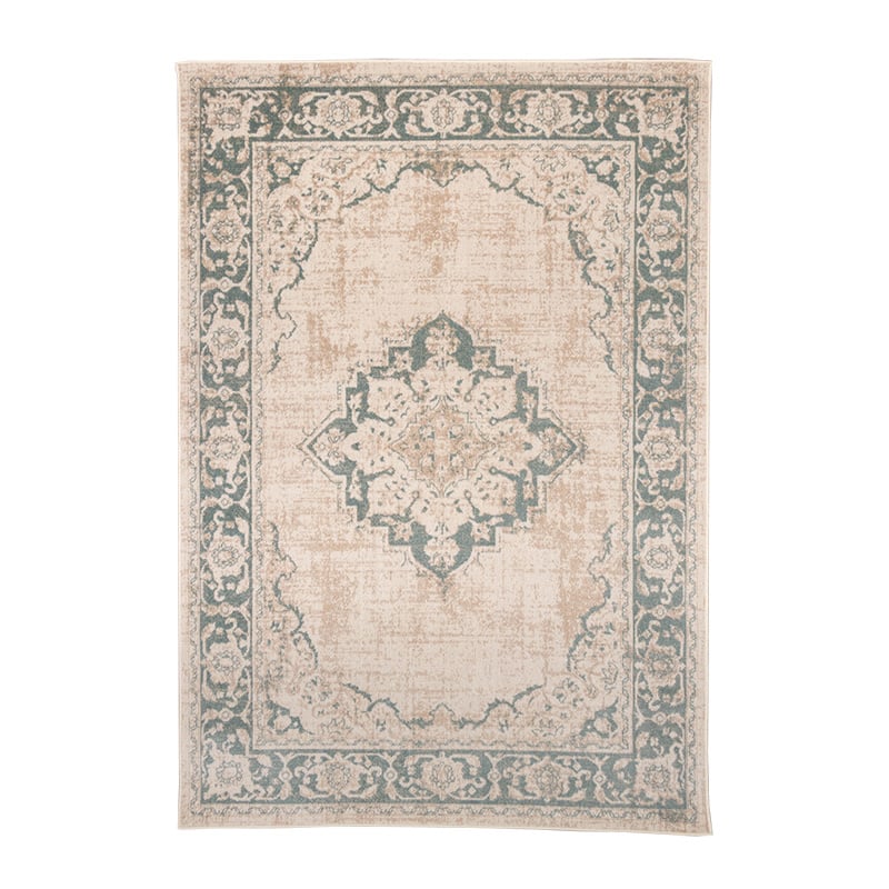 Vintage vloerkleed - Spring Medaillon Creme/Groen - sfeer