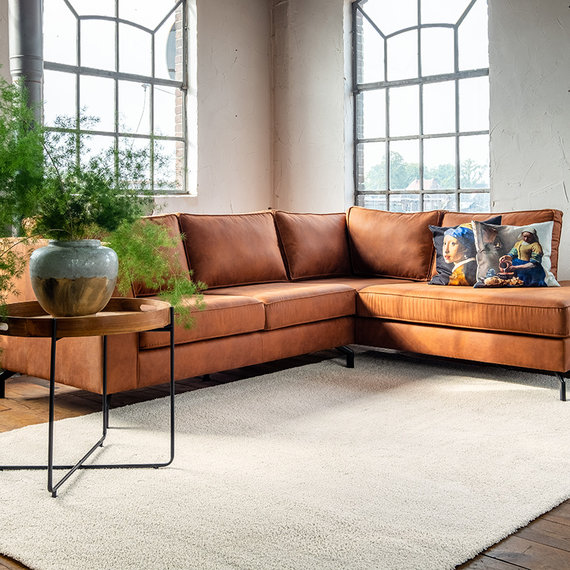 FLOOR Effen vloerkleed - Robbie Creme/Wit