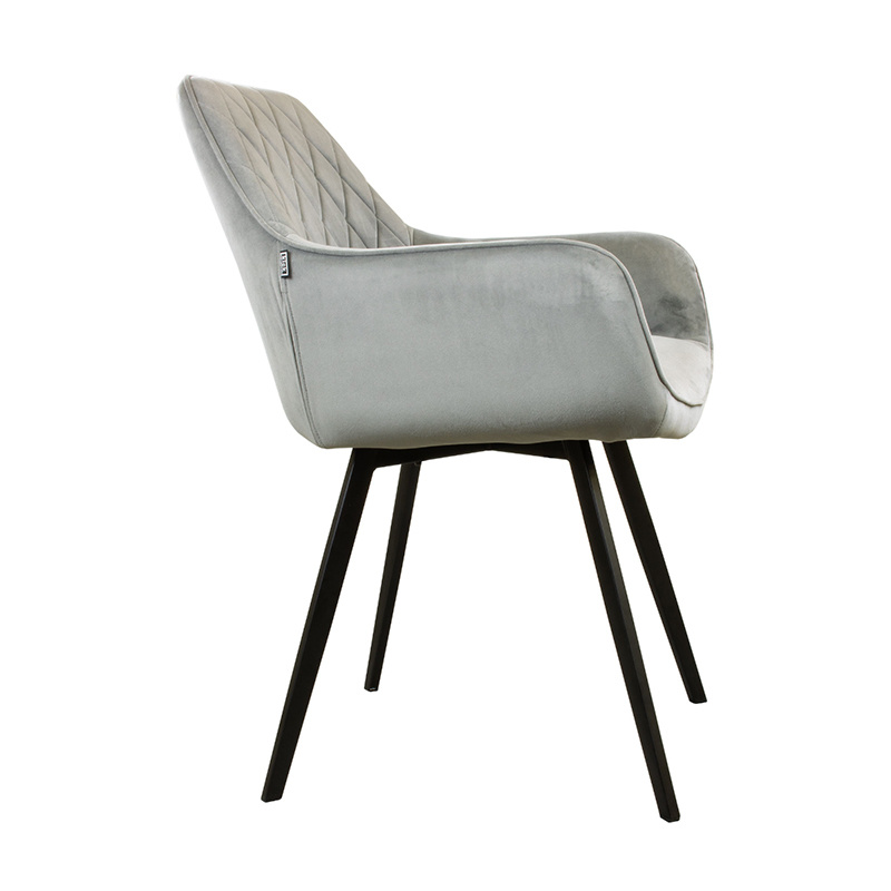 Velvet eetkamerstoel - Karl Grijs - sfeer