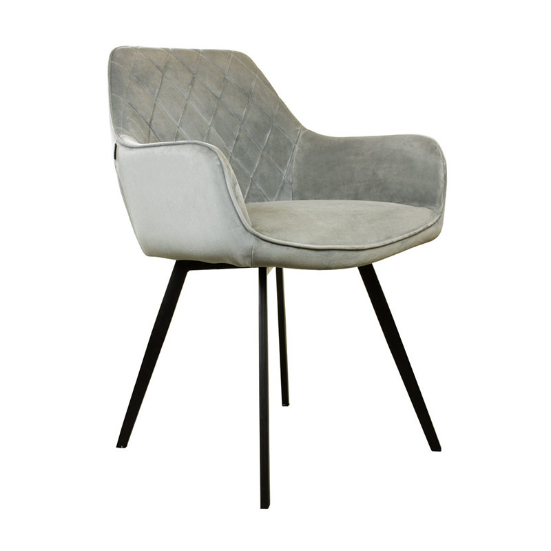 Velvet eetkamerstoel - Karl Grijs