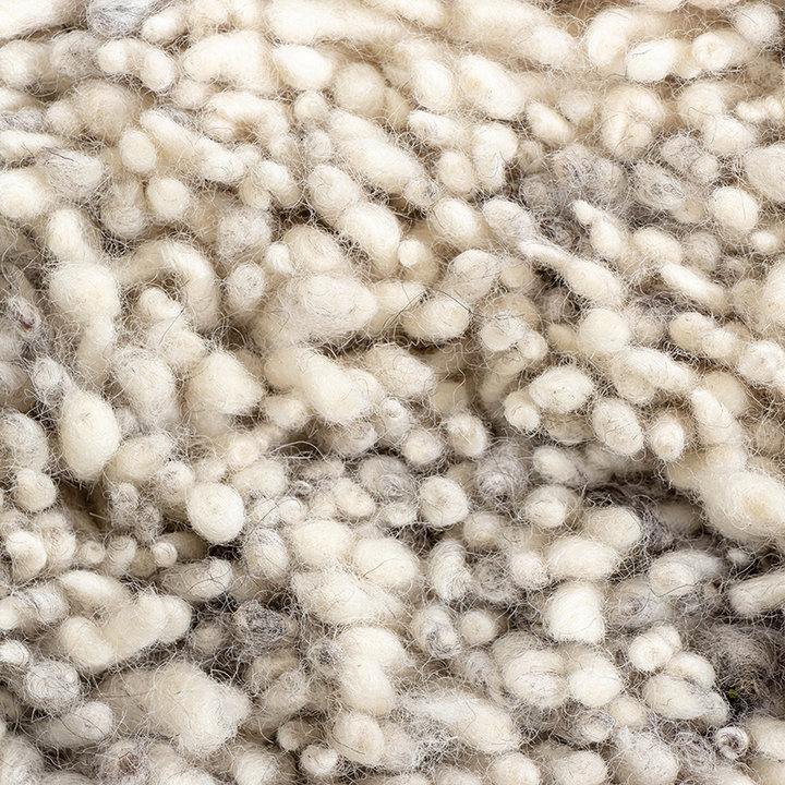 Dywan wełniany z długim włosiem - Royal Kremowy/Szary