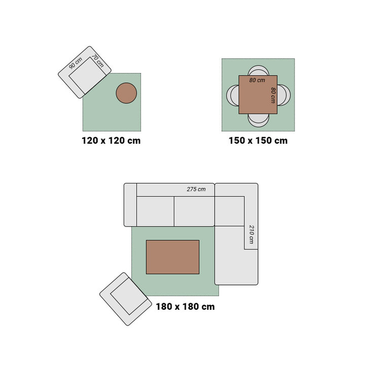 Vierkant Buitenkleed - Summer Tile Lichtgrijs