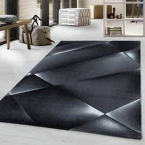 Adana Carpets Modern vloerkleed - Streaky Design Zwart