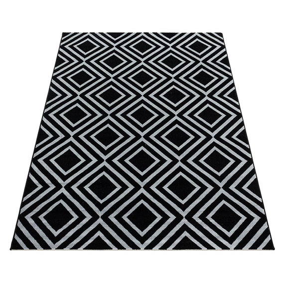 Adana Carpets Modern vloerkleed - Streaky Square Zwart