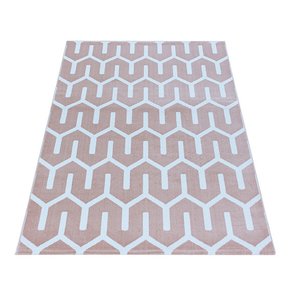 Adana Carpets Modern vloerkleed - Streaky Pattern Roze Wit