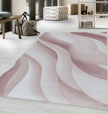 Adana Carpets Modern vloerkleed - Streaky Waves Roze Creme