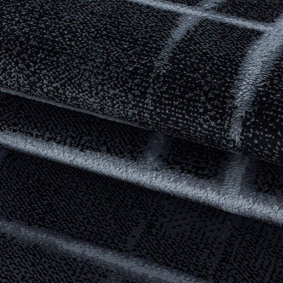 Adana Carpets Modern vloerkleed - Streaky Skretch Zwart Grijs