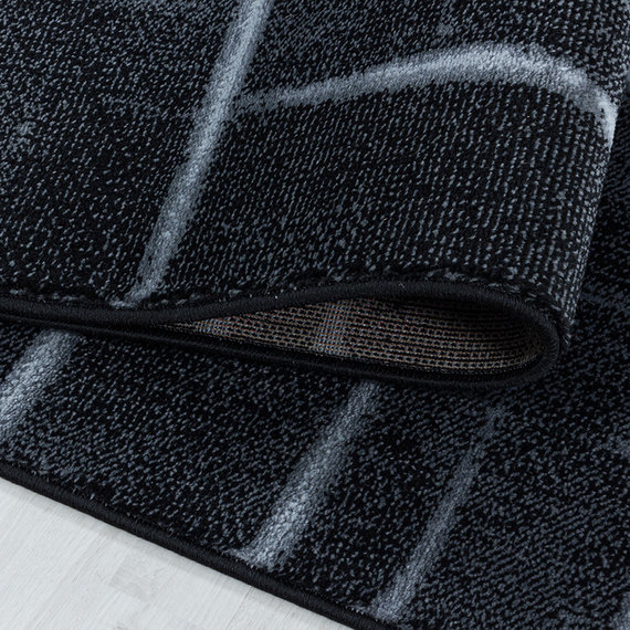 Adana Carpets Modern vloerkleed - Streaky Skretch Zwart Grijs