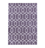 Adana Carpets Retro vloerkleed - Stencil Paars Wit