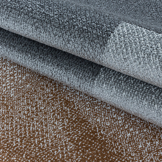 Adana Carpets Retro vloerkleed - Stencil Rectangles Bruin Grijs