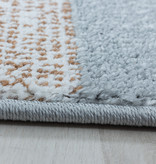 Adana Carpets Retro vloerkleed - Stencil Rectangles Bruin Grijs