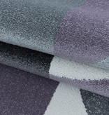 Adana Carpets Retro vloerkleed - Stencil Forms Paars Grijs