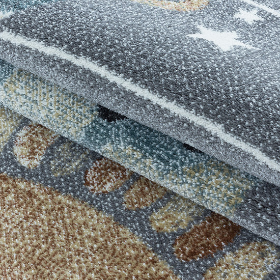 Adana Carpets Kindervloerkleed - Fleurtje Planeten Grijs