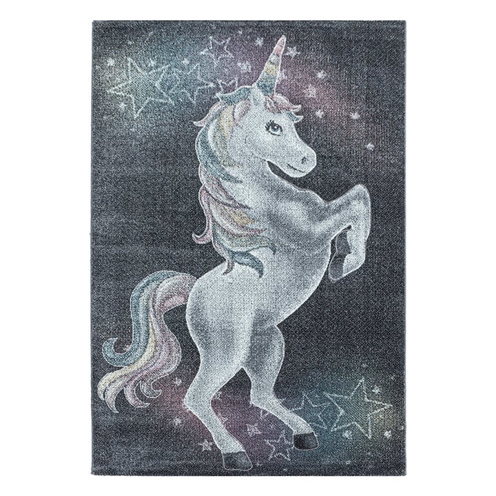 Kindervloerkleed Unicorn - Fleurtje Grijs