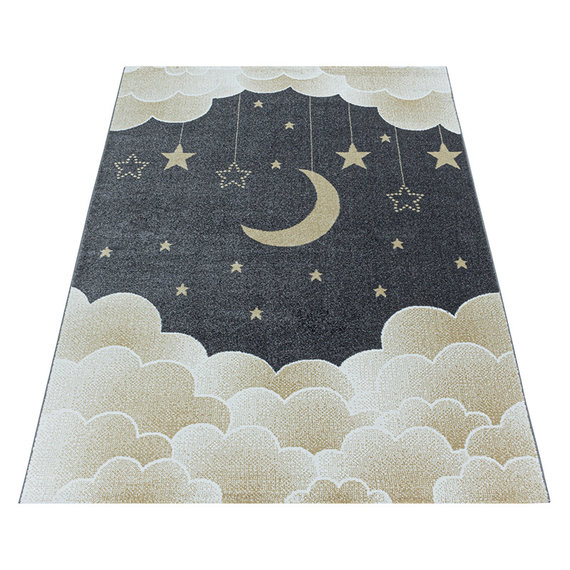 Adana Carpets Kindervloerkleed - Fleurtje Maan Geel