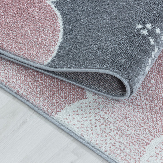 Adana Carpets Kindervloerkleed - Fleurtje Maan Roze