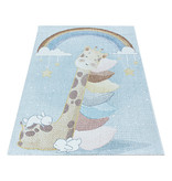 Adana Carpets Kindervloerkleed - Lucy Giraffe Blauw