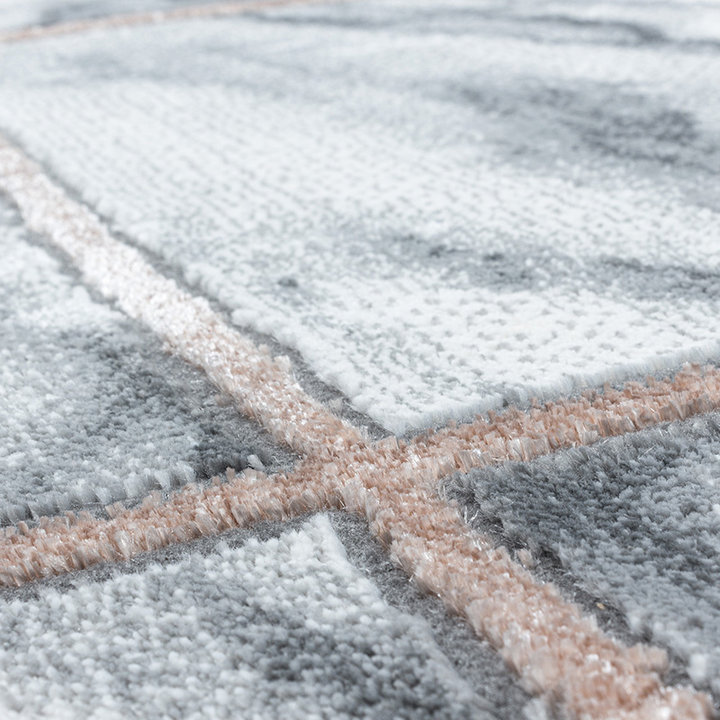 Modern vloerkleed - Marble Box Grijs/Bruin