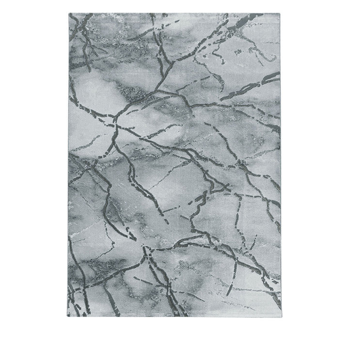 Modern vloerkleed - Marble Branch Grijs/Zilver