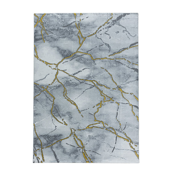 Adana Carpets Modern vloerkleed - Marble Branch Grijs Goud