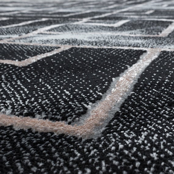 Adana Carpets Modern vloerkleed - Marble Pattern Antraciet Bruin