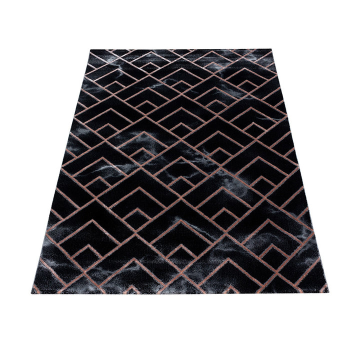 Modern vloerkleed - Marble Pattern Antraciet/Bruin