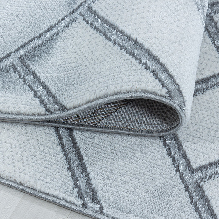 Modern vloerkleed - Marble Pattern Grijs/Zilver