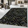 Modern vloerkleed - Marble Square Antraciet/Goud - thumbnail