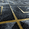 Modern vloerkleed - Marble Square Antraciet/Goud - thumbnail 5