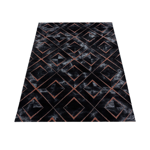 Adana Carpets Modern vloerkleed - Marble Square Antraciet Bruin