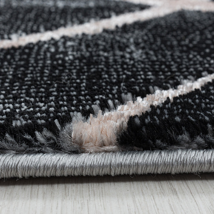 Modern vloerkleed - Marble Square Antraciet/Bruin