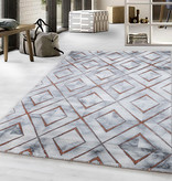 Adana Carpets Modern vloerkleed - Marble Square Grijs Bruin