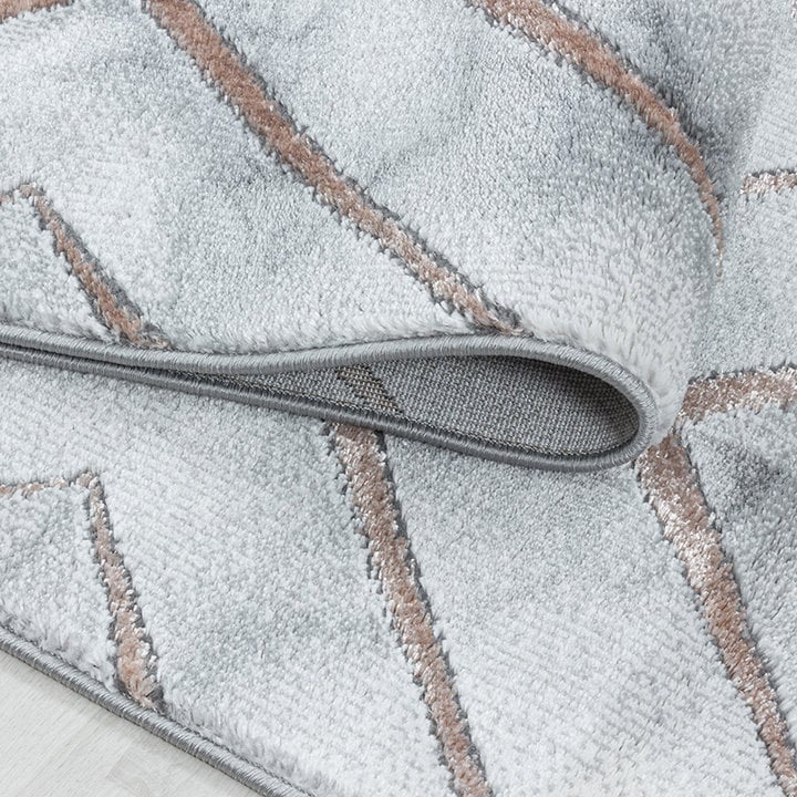 Modern vloerkleed - Marble Square Grijs/Bruin