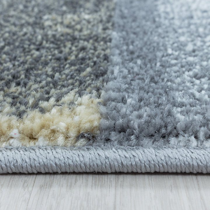 Modern vloerkleed - Optimism Box Geel/Grijs