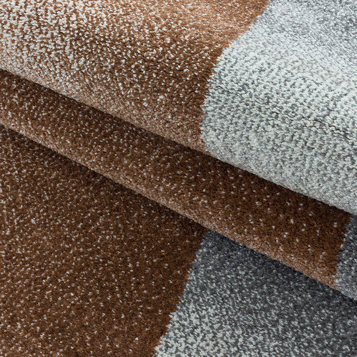 Laagpolig vloerkleed - Smoothly Design Bruin/Grijs