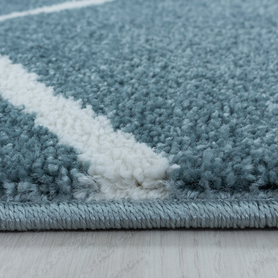 Adana Carpets Laagpolig vloerkleed - Smoothly Weave Blauw Wit