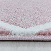 Laagpolig vloerkleed - Smoothly Lines Roze Wit
