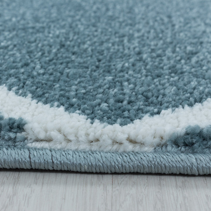 Laagpolig vloerkleed - Smoothly Lines Blauw/Wit